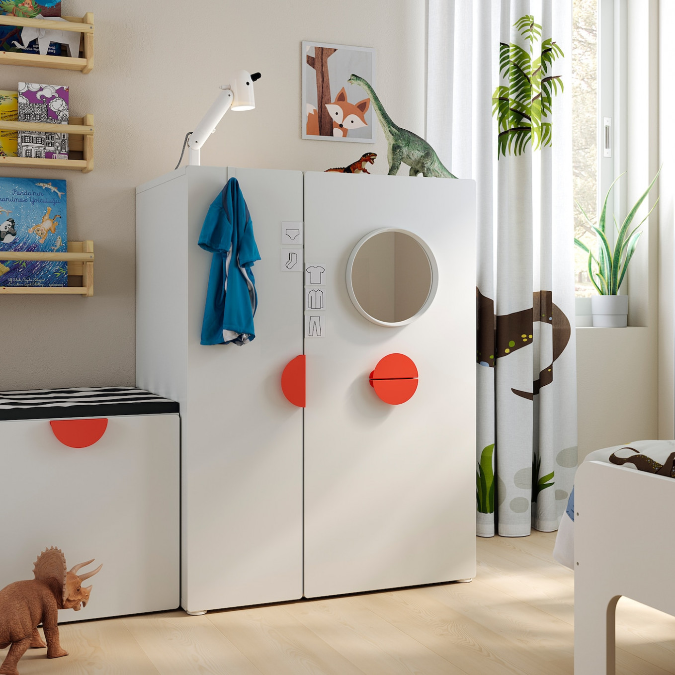 SMÅSTAD Kleiderschrank mit Auszug, weiß, 13x13x13 cm - IKEA  - Kleiderschrank Kinder Ikea